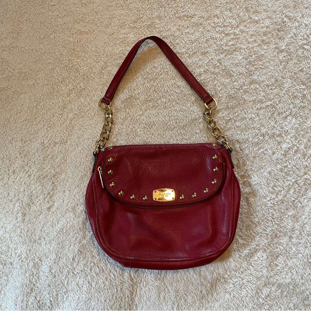Michael Kors Vintage Red Leather Bag